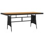 idaXL Juego de comedor de jardín 9 piezas ratán sintético negro idaXL Juego de comedor de jardín 9 piezas ratán sintético negro
