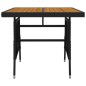 vidaXL Juego de comedor de jardín 3 pzas ratán sintético negro vidaXL Juego de comedor de jardín 3 pzas ratán sintético negro