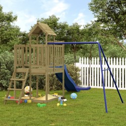 vidaXL Parque infantil de exterior madera de pino impregnada