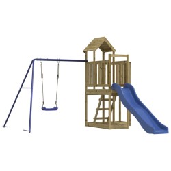 vidaXL Parque infantil de exterior madera de pino impregnada