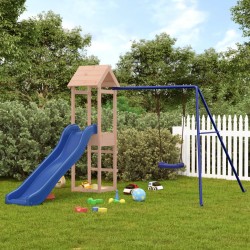 vidaXL Parque infantil de exterior madera maciza Douglas
