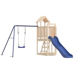 vidaXL Parque infantil de exterior madera maciza de pino