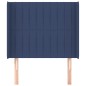 vidaXL Cabecero con orejas de tela azul 83x16x118/128 cm vidaXL Cabecero con orejas de tela azul 83x16x118/128 cm