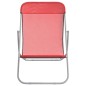 vidaXL Sillas de playa plegables 2 uds acero recubierto textilene rojo vidaXL Sillas de playa plegables 2 uds acero recubierto textilene rojo