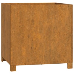 vidaXL Jardinera con patas acero corten oxidado 49x47x50 cm