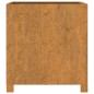 vidaXL Jardinera con patas acero corten oxidado 49x47x50 cm