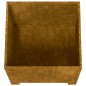 vidaXL Jardinera con patas acero corten oxidado 49x47x50 cm