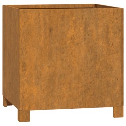 vidaXL Jardinera con patas acero corten oxidado 42x40x43 cm