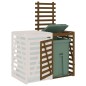vidaXL Extensión para cobertizo de cubo basura madera pino marrón miel vidaXL Extensión para cobertizo de cubo basura madera pino marrón miel