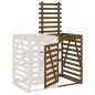 vidaXL Extensión para cobertizo de cubo basura madera pino marrón miel vidaXL Extensión para cobertizo de cubo basura madera pino marrón miel