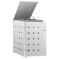vidaXL Cobertizo contenedor de basura individual acero inoxidable 240L vidaXL Cobertizo contenedor de basura individual acero inoxidable 240L