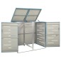 vidaXL Cobertizo para dos contenedores basura acero 138x77,5x112,5 cm vidaXL Cobertizo para dos contenedores basura acero 138x77,5x112,5 cm