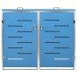vidaXL Cobertizo para dos contenedores basura acero 138x77,5x112,5 cm vidaXL Cobertizo para dos contenedores basura acero 138x77,5x112,5 cm