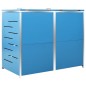 vidaXL Cobertizo para dos contenedores basura acero 138x77,5x112,5 cm vidaXL Cobertizo para dos contenedores basura acero 138x77,5x112,5 cm