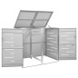 vidaXL Cobertizo para dos contenedores basura acero 138x77,5x112,5 cm vidaXL Cobertizo para dos contenedores basura acero 138x77,5x112,5 cm