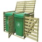 vidaXL Cobertizo doble contenedor de basura madera impregnada 240 L vidaXL Cobertizo doble contenedor de basura madera impregnada 240 L