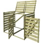 vidaXL Cobertizo doble contenedor de basura madera impregnada 240 L vidaXL Cobertizo doble contenedor de basura madera impregnada 240 L