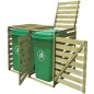 vidaXL Cobertizo doble contenedor de basura madera impregnada 240 L vidaXL Cobertizo doble contenedor de basura madera impregnada 240 L