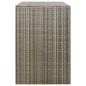 vidaXL Cobertizo para 2 contenedores basura ratán PE gris 140x80x117cm vidaXL Cobertizo para 2 contenedores basura ratán PE gris 140x80x117cm