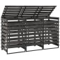 vidaXL Cobertizo triple cubos basura madera pino pintada 210x75x121cm