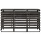 vidaXL Cobertizo triple cubos basura madera pino pintada 210x75x121cm