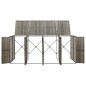 vidaXL Cobertizo 4 contenedores de basura ratán PE gris 274x80x117 cm vidaXL Cobertizo 4 contenedores de basura ratán PE gris 274x80x117 cm