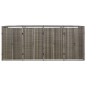 vidaXL Cobertizo 4 contenedores de basura ratán PE gris 274x80x117 cm vidaXL Cobertizo 4 contenedores de basura ratán PE gris 274x80x117 cm