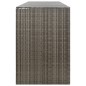 vidaXL Cobertizo 4 contenedores de basura ratán PE gris 274x80x117 cm vidaXL Cobertizo 4 contenedores de basura ratán PE gris 274x80x117 cm