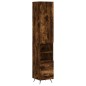 vidaXL Aparador de madera contrachapada roble ahumado 34,5x34x180 cm vidaXL Aparador de madera contrachapada roble ahumado 34,5x34x180 cm