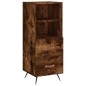 vidaXL Aparador de madera contrachapada roble ahumado 34,5x34x180 cm vidaXL Aparador de madera contrachapada roble ahumado 34,5x34x180 cm