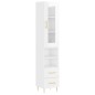 vidaXL Aparador alto madera contrachapada blanco brillo 34,5x34x180 cm vidaXL Aparador alto madera contrachapada blanco brillo 34,5x34x180 cm