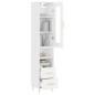 vidaXL Aparador alto madera contrachapada blanco brillo 34,5x34x180 cm vidaXL Aparador alto madera contrachapada blanco brillo 34,5x34x180 cm