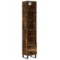 vidaXL Aparador de madera contrachapada roble ahumado 34,5x34x180 cm vidaXL Aparador de madera contrachapada roble ahumado 34,5x34x180 cm