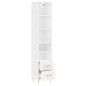 vidaXL Aparador alto madera contrachapada blanco 34,5x34x180 cm
