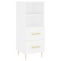 vidaXL Aparador alto madera contrachapada blanco 34,5x34x180 cm