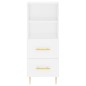 vidaXL Aparador alto madera contrachapada blanco 34,5x34x180 cm