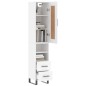 vidaXL Aparador alto madera contrachapada blanco 34,5x34x180 cm vidaXL Aparador alto madera contrachapada blanco 34,5x34x180 cm