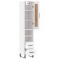 vidaXL Aparador alto madera contrachapada blanco 34,5x34x180 cm vidaXL Aparador alto madera contrachapada blanco 34,5x34x180 cm