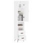 vidaXL Aparador alto madera contrachapada blanco 34,5x34x180 cm vidaXL Aparador alto madera contrachapada blanco 34,5x34x180 cm