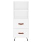 vidaXL Aparador alto madera contrachapada blanco 34,5x34x180 cm vidaXL Aparador alto madera contrachapada blanco 34,5x34x180 cm