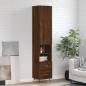 vidaXL Aparador alto madera contrachapada roble marrón 34,5x34x180 cm vidaXL Aparador alto madera contrachapada roble marrón 34,5x34x180 cm