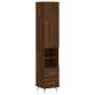 vidaXL Aparador alto madera contrachapada roble marrón 34,5x34x180 cm vidaXL Aparador alto madera contrachapada roble marrón 34,5x34x180 cm
