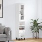 vidaXL Aparador alto madera contrachapada blanco brillo 34,5x34x180 cm vidaXL Aparador alto madera contrachapada blanco brillo 34,5x34x180 cm