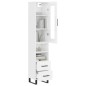 vidaXL Aparador alto madera contrachapada blanco brillo 34,5x34x180 cm vidaXL Aparador alto madera contrachapada blanco brillo 34,5x34x180 cm