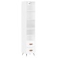 vidaXL Aparador alto madera contrachapada blanco brillo 34,5x34x180 cm vidaXL Aparador alto madera contrachapada blanco brillo 34,5x34x180 cm