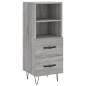 vidaXL Aparador alto madera contrachapada gris Sonoma 34,5x34x180 cm vidaXL Aparador alto madera contrachapada gris Sonoma 34,5x34x180 cm