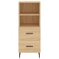 vidaXL Aparador de madera contrachapada roble Sonoma 34,5x34x180 cm vidaXL Aparador de madera contrachapada roble Sonoma 34,5x34x180 cm