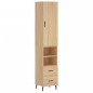 vidaXL Aparador de madera contrachapada roble Sonoma 34,5x34x180 cm vidaXL Aparador de madera contrachapada roble Sonoma 34,5x34x180 cm