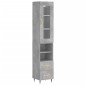 vidaXL Aparador de madera contrachapada gris hormigón 34,5x34x180 cm vidaXL Aparador de madera contrachapada gris hormigón 34,5x34x180 cm