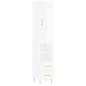 vidaXL Aparador alto madera contrachapada blanco brillo 34,5x34x180 cm vidaXL Aparador alto madera contrachapada blanco brillo 34,5x34x180 cm